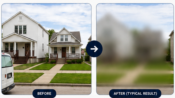 Privacy Protect USA complete Google and Apple home blur before and after example