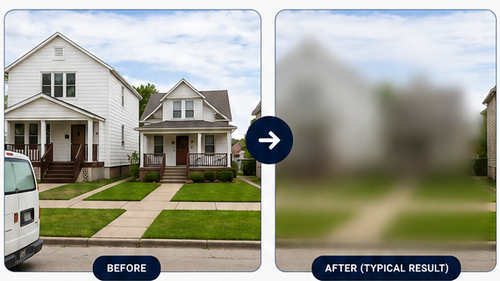 Privacy Protect USA complete Google and Apple home blur before and after example